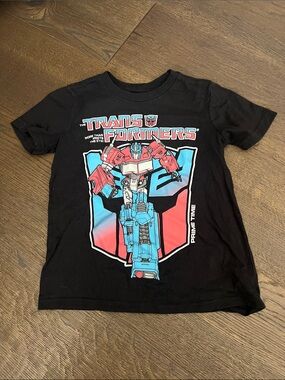 Boys' Black Graphic Tee - Optimus Prime